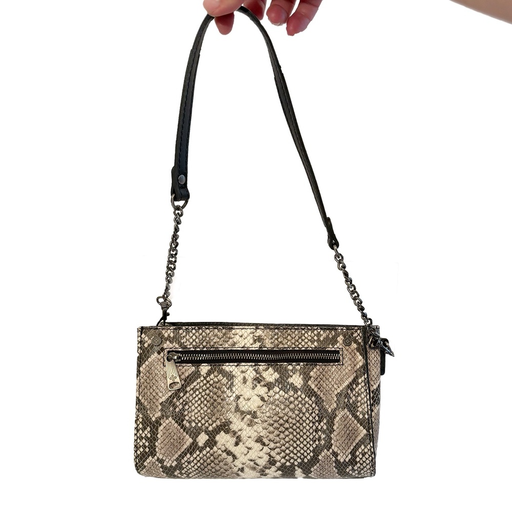 🐍 Patricia Nash Snakeskin Embossed Leather Chain Strap Bag